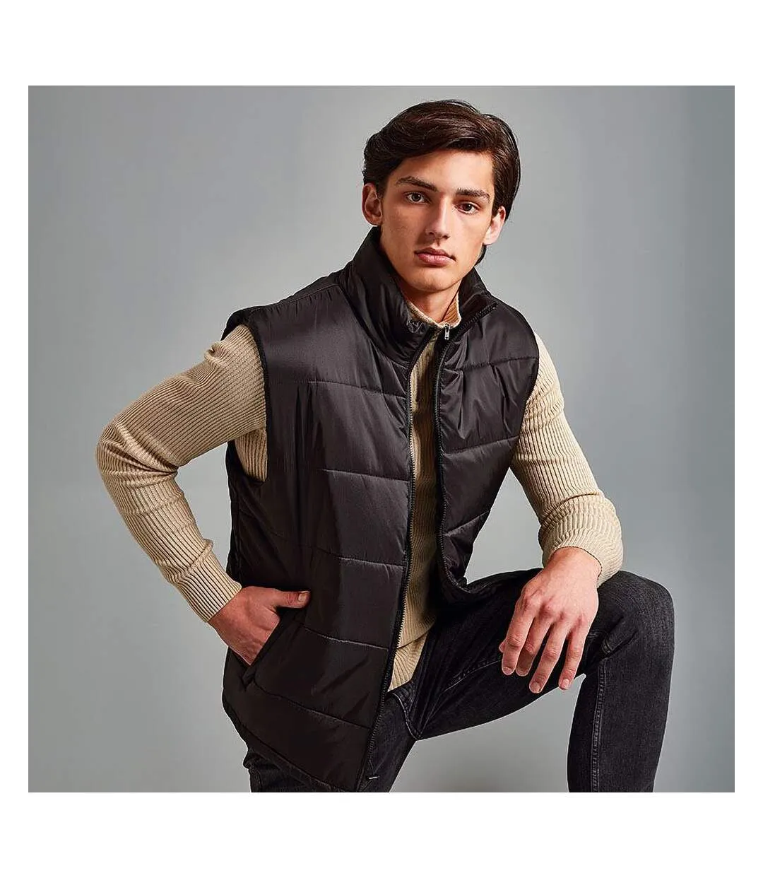 2786 Men's Black Plain Bodywarmer Gilet Jacket - UTRW2509