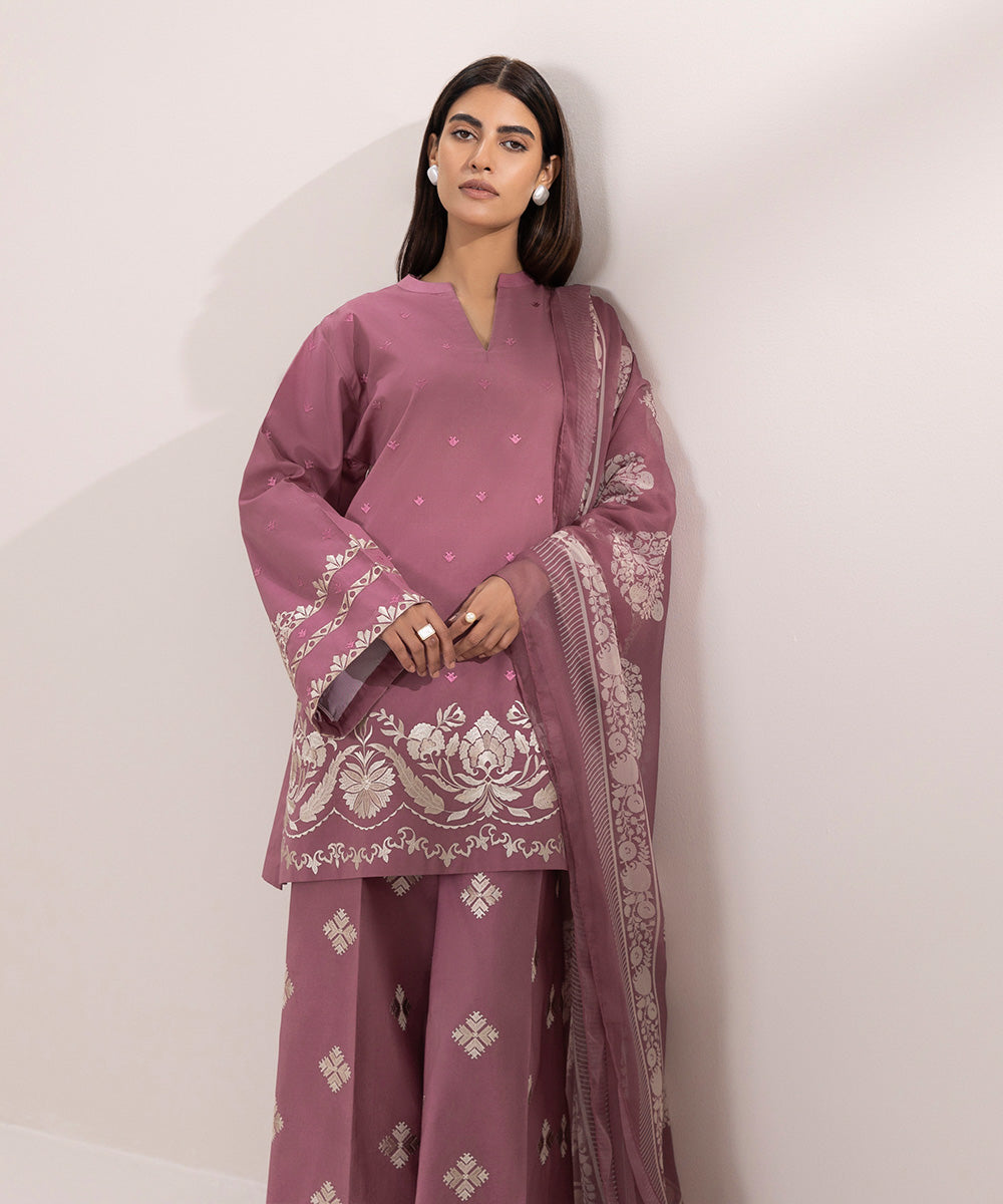 3 Piece Embroidered Lawn Suit - Buy Online. Embroidered Lawn Suit with 3 Pieces - Shop Now!