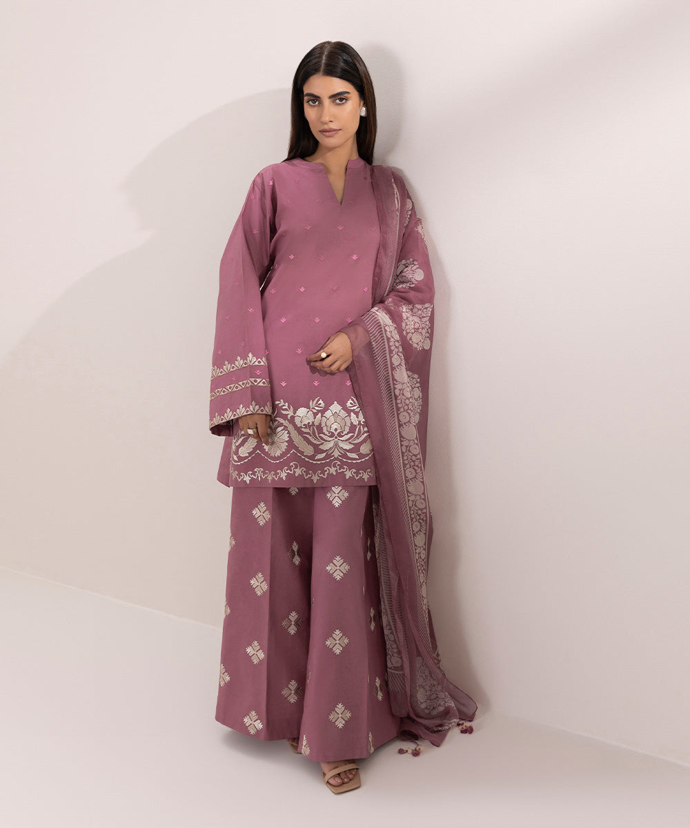 3 Piece Embroidered Lawn Suit - Buy Online. Embroidered Lawn Suit with 3 Pieces - Shop Now!