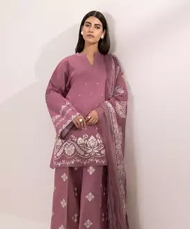 3 Piece Embroidered Lawn Suit - Buy Online. Embroidered Lawn Suit with 3 Pieces - Shop Now!