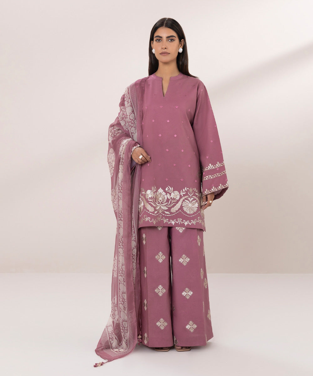 3 Piece Embroidered Lawn Suit - Buy Online. Embroidered Lawn Suit with 3 Pieces - Shop Now!