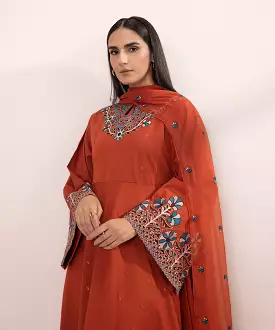 3-Piece Embroidered Lawn Suit - Shop Now.