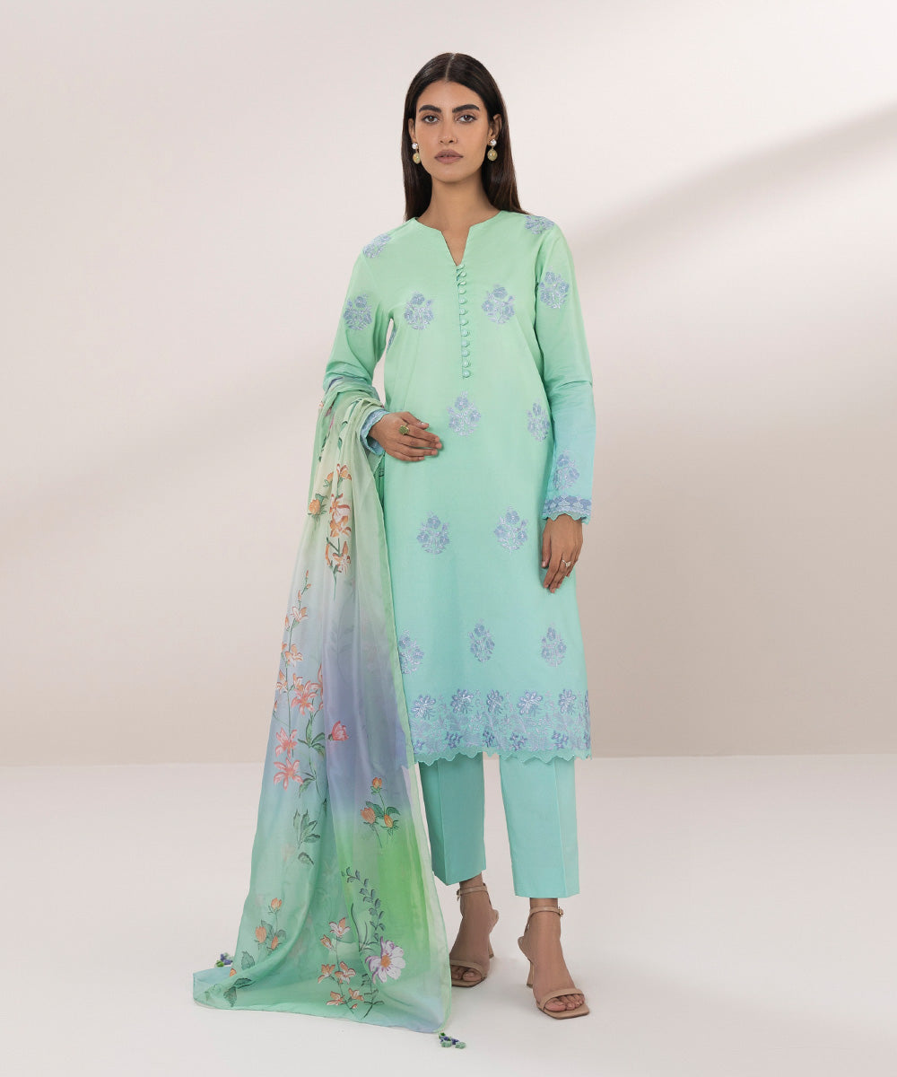 3-Piece Embroidered Lawn Suit