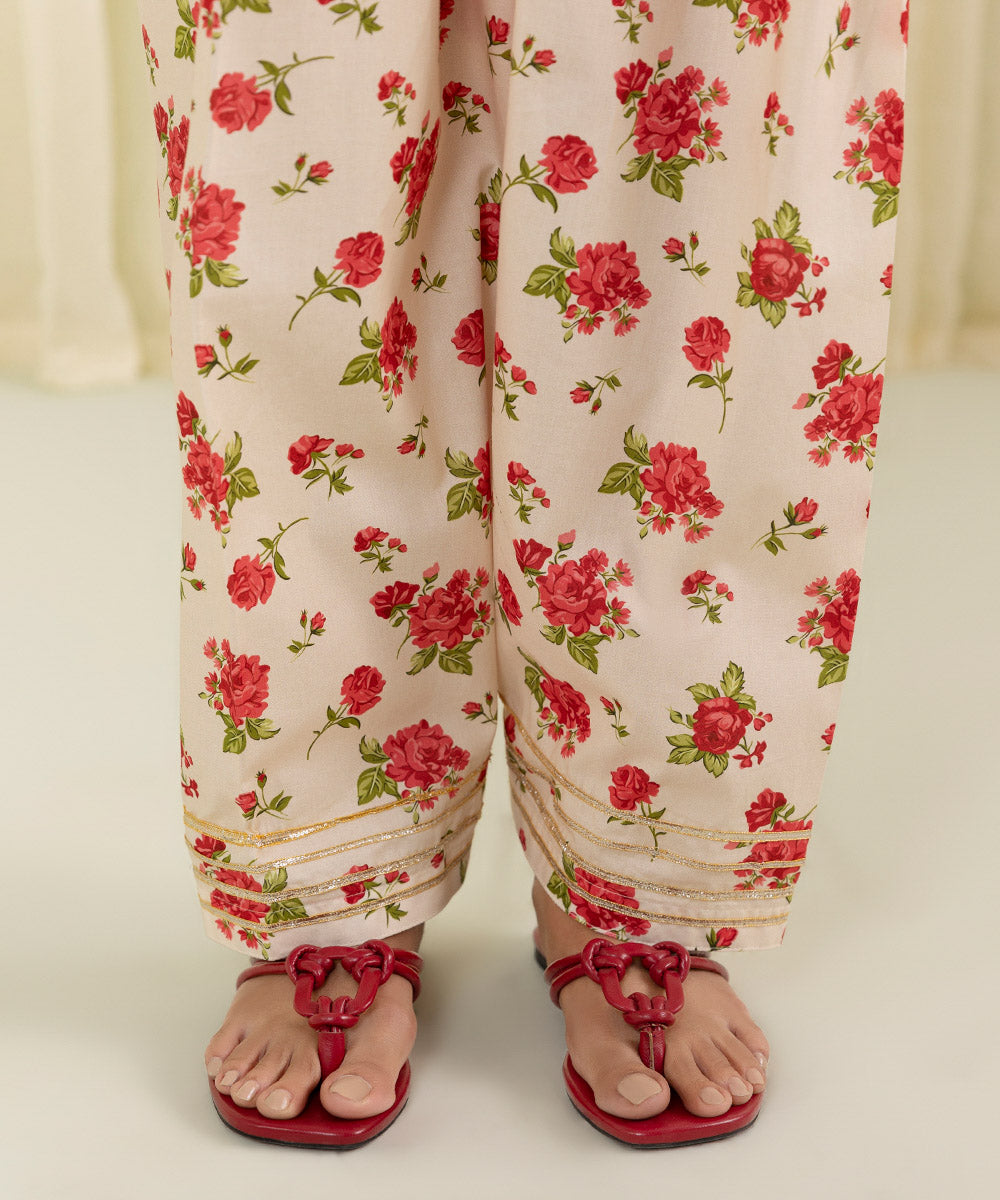 3 Piece - Floral Print Lawn Suit