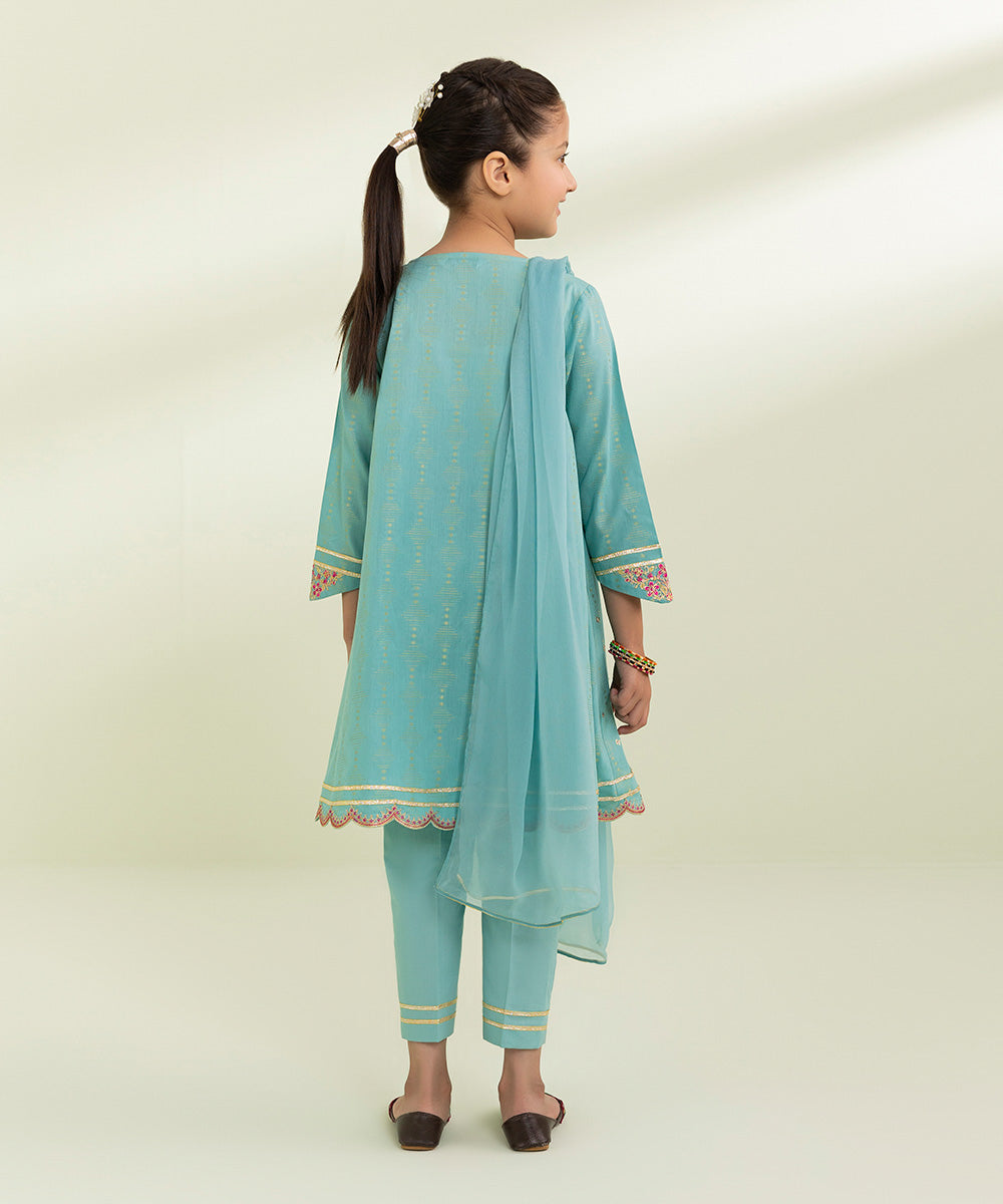 3 Piece Jacquard Suit with Embroidery