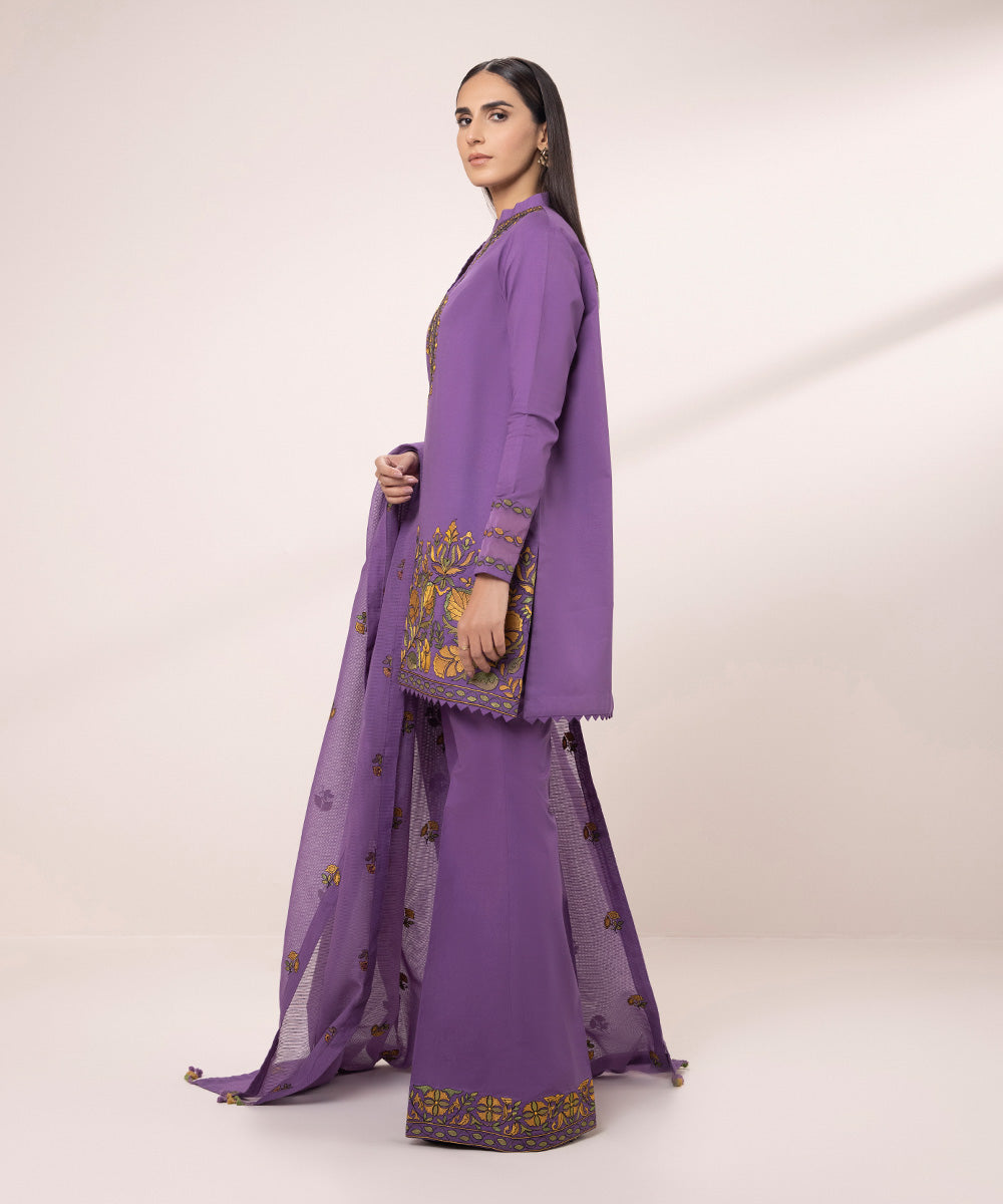 3 Piece Lawn Suit with Exquisite Embroidery