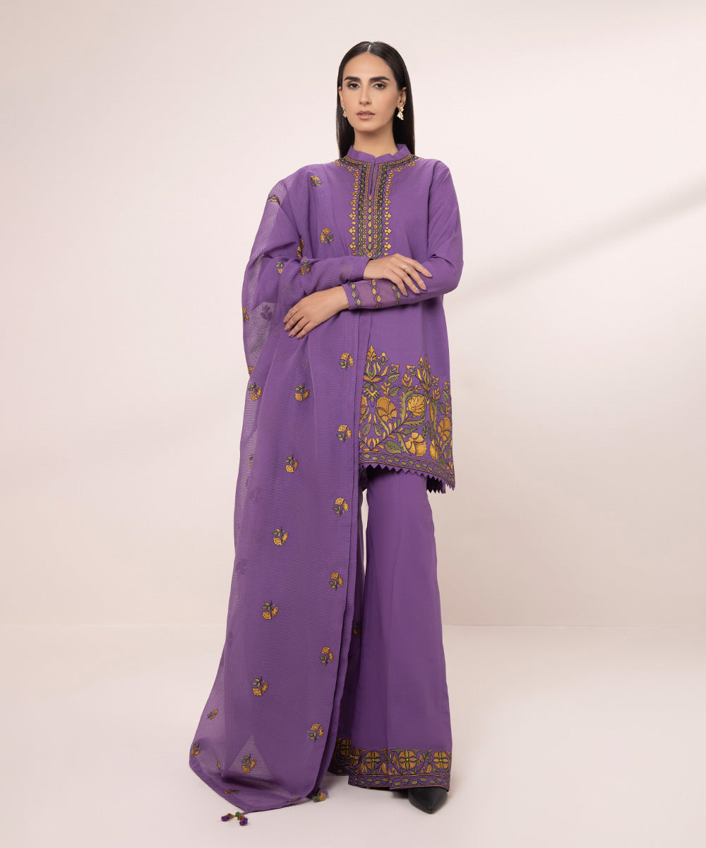 3 Piece Lawn Suit with Exquisite Embroidery