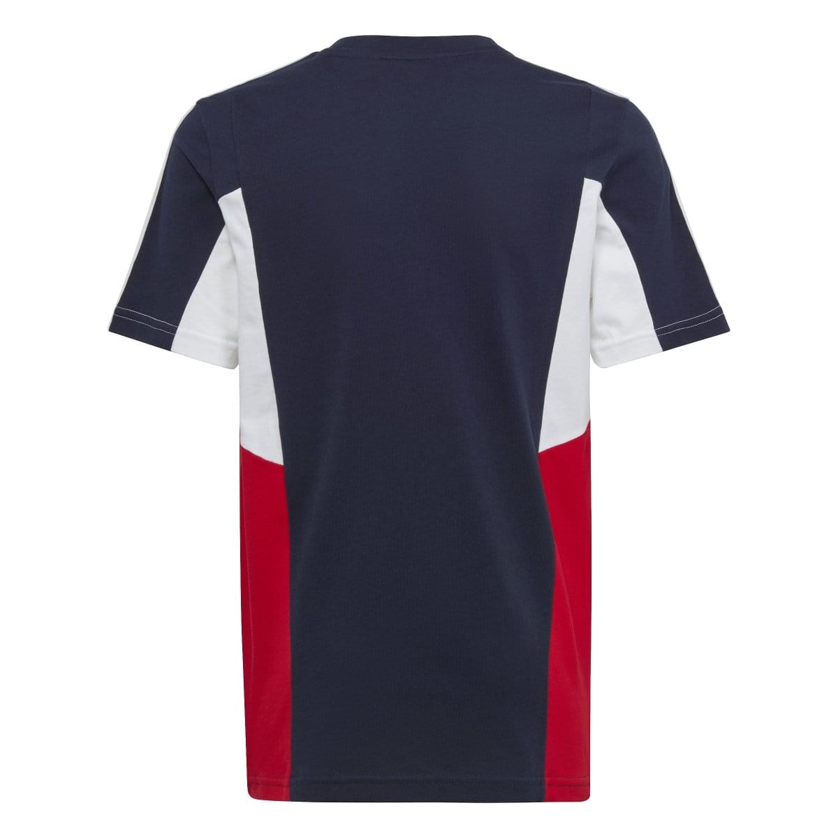 Adidas Kids' Red Tee with 3 Stripe Colourblock - Buy Now!