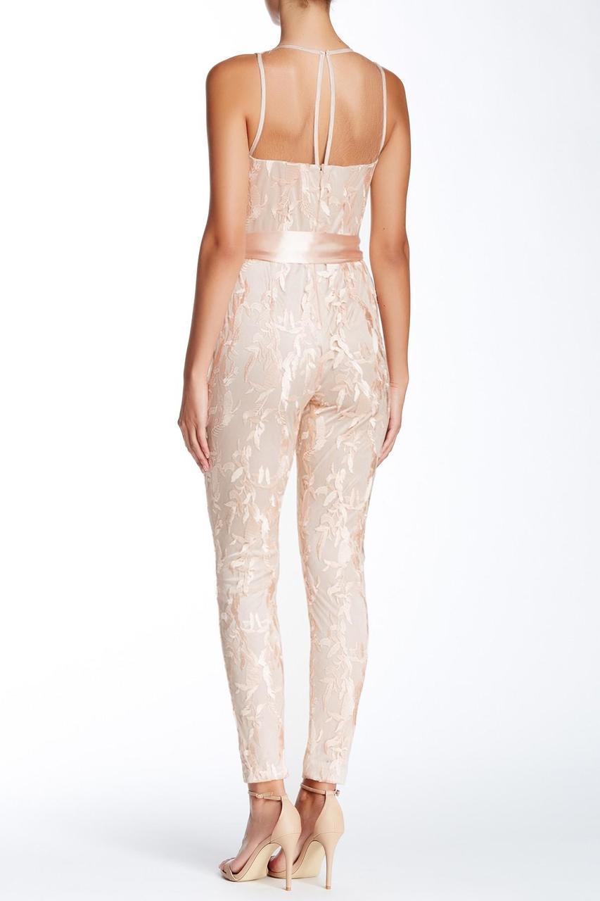 Adrianna Papell lace overlay jumpsuit formal dress