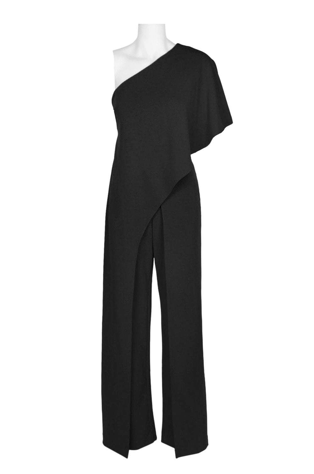 Adrianna Papell One Shoulder Cape Jumpsuit (AP1E201788)