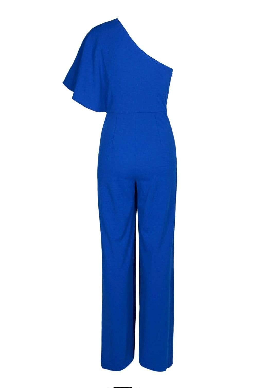 Adrianna Papell One Shoulder Cape Jumpsuit (AP1E201788)