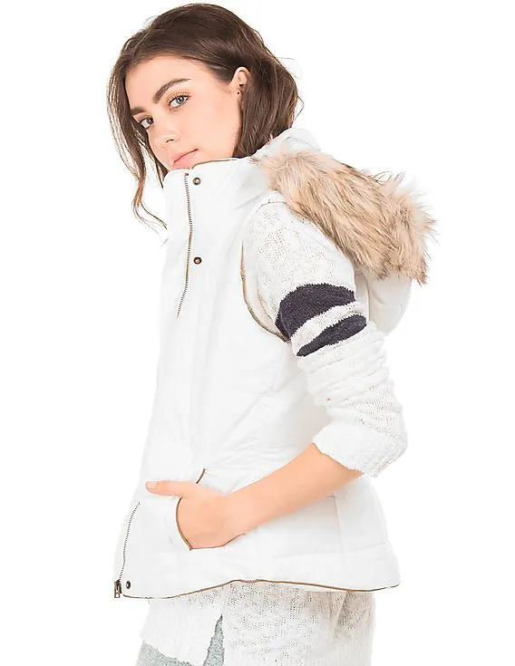 Aeropostale Hooded Puffer Vest Jacket