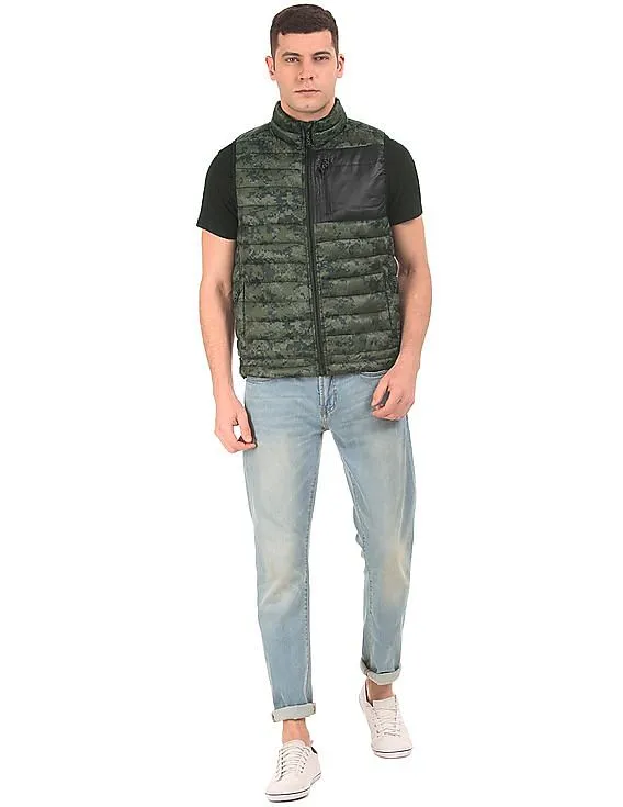 Aeropostale Printed Gilet Jacket - Shop Now