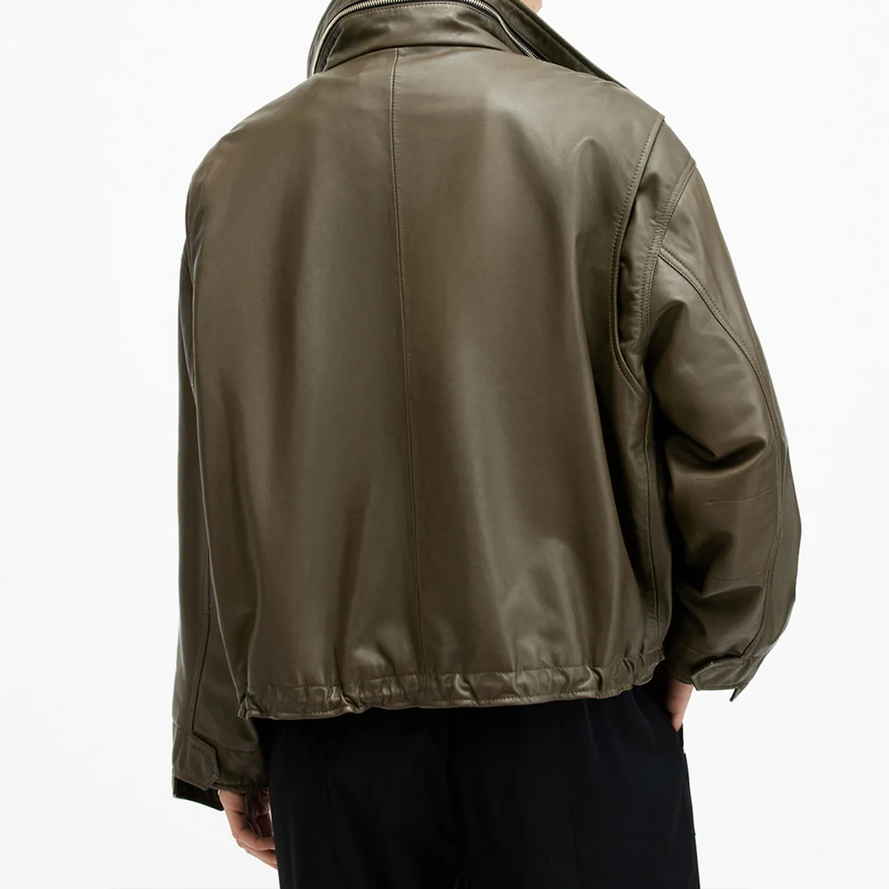 Clay Leather Jacket in Green from ALLSAINTS