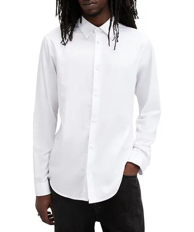 Allsaints Echo Slim Shirt Button Front Fit