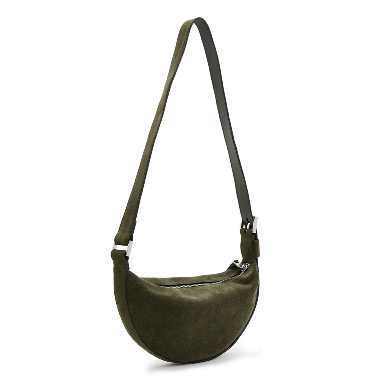 Half Moon Crossbody Bag in Olive Green from ALLSAINTS