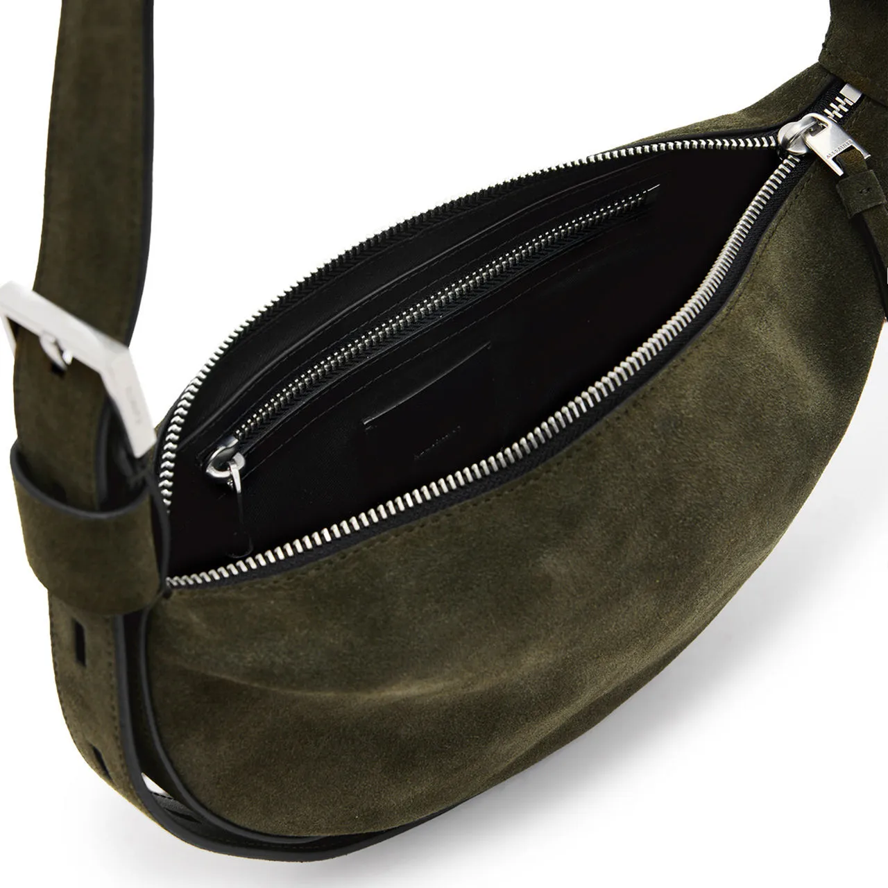 Half Moon Crossbody Bag in Olive Green from ALLSAINTS