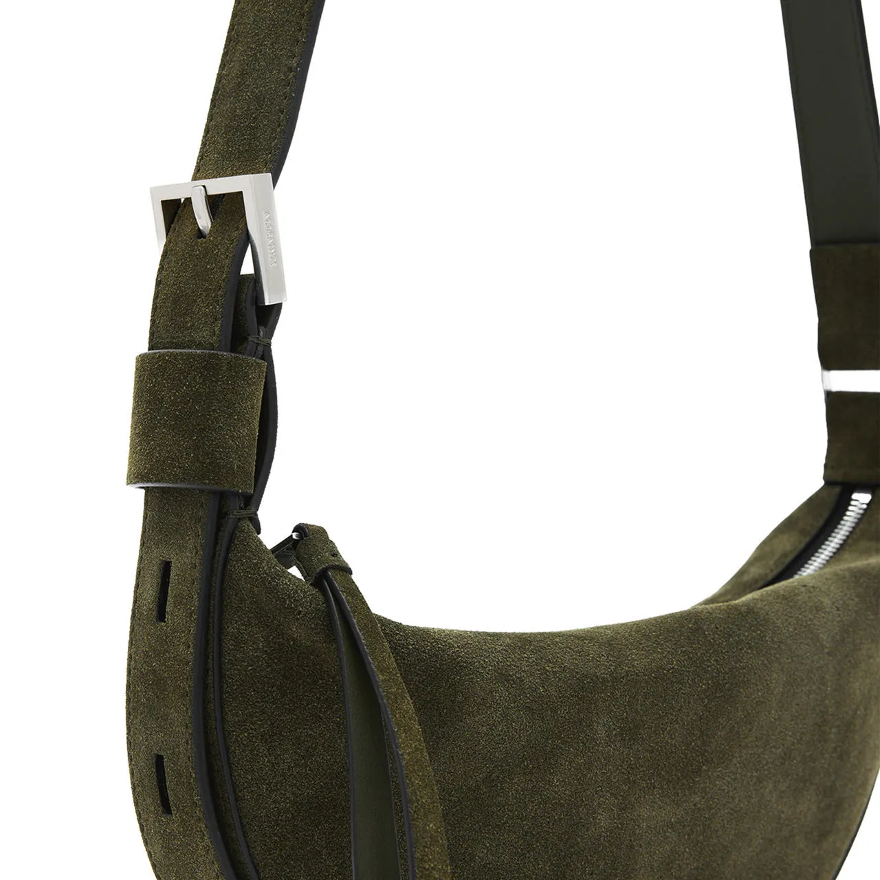 Half Moon Crossbody Bag in Olive Green from ALLSAINTS