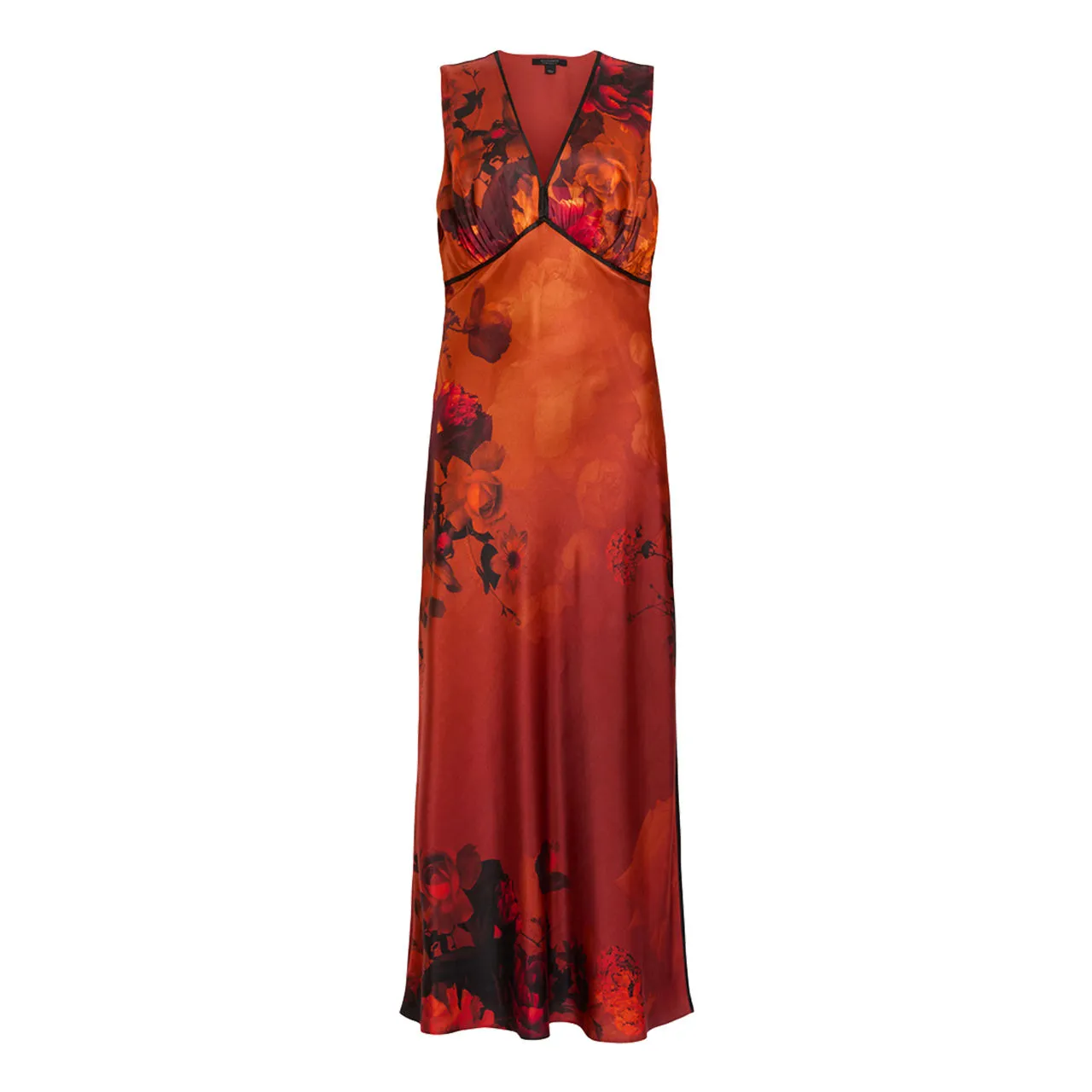 Karla Abstract Print Dress in Orange from ALLSAINTS