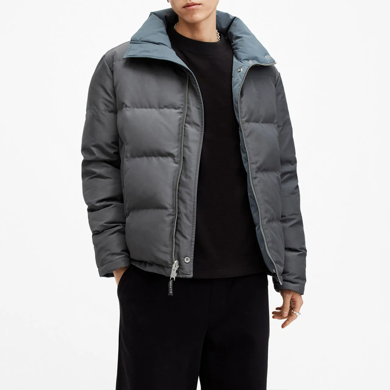 Blue Novern Puffer Jacket by ALLSAINTS