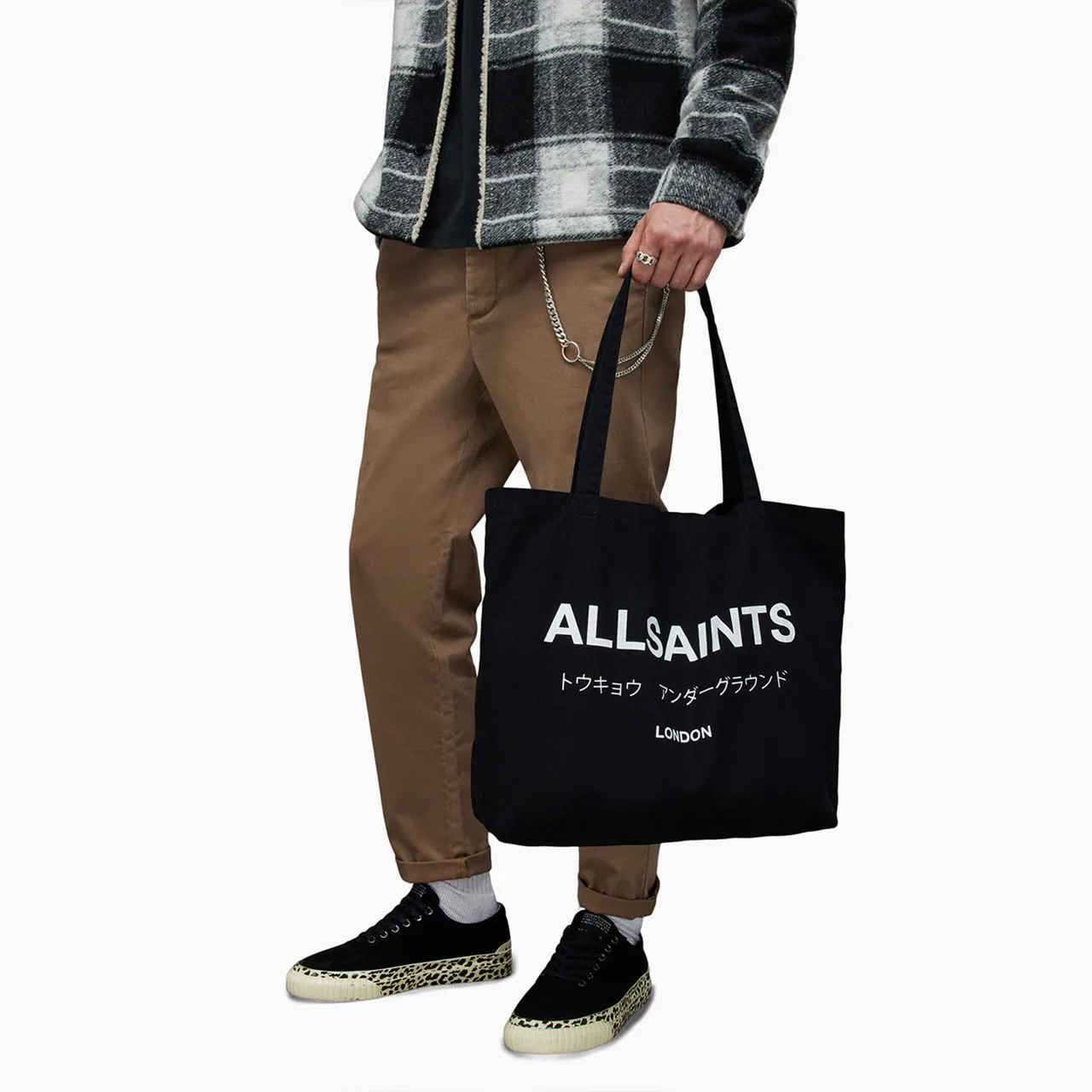 BlackChalk Underground Acid Logo Tote Bag by ALLSAINTS