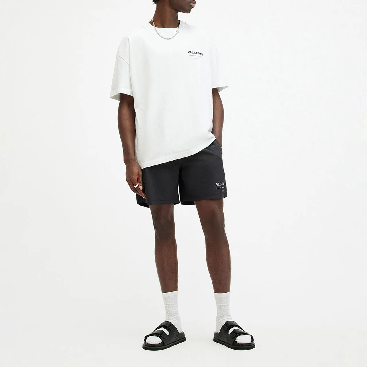 Black Underground Logo Swim Shorts by ALLSAINTS