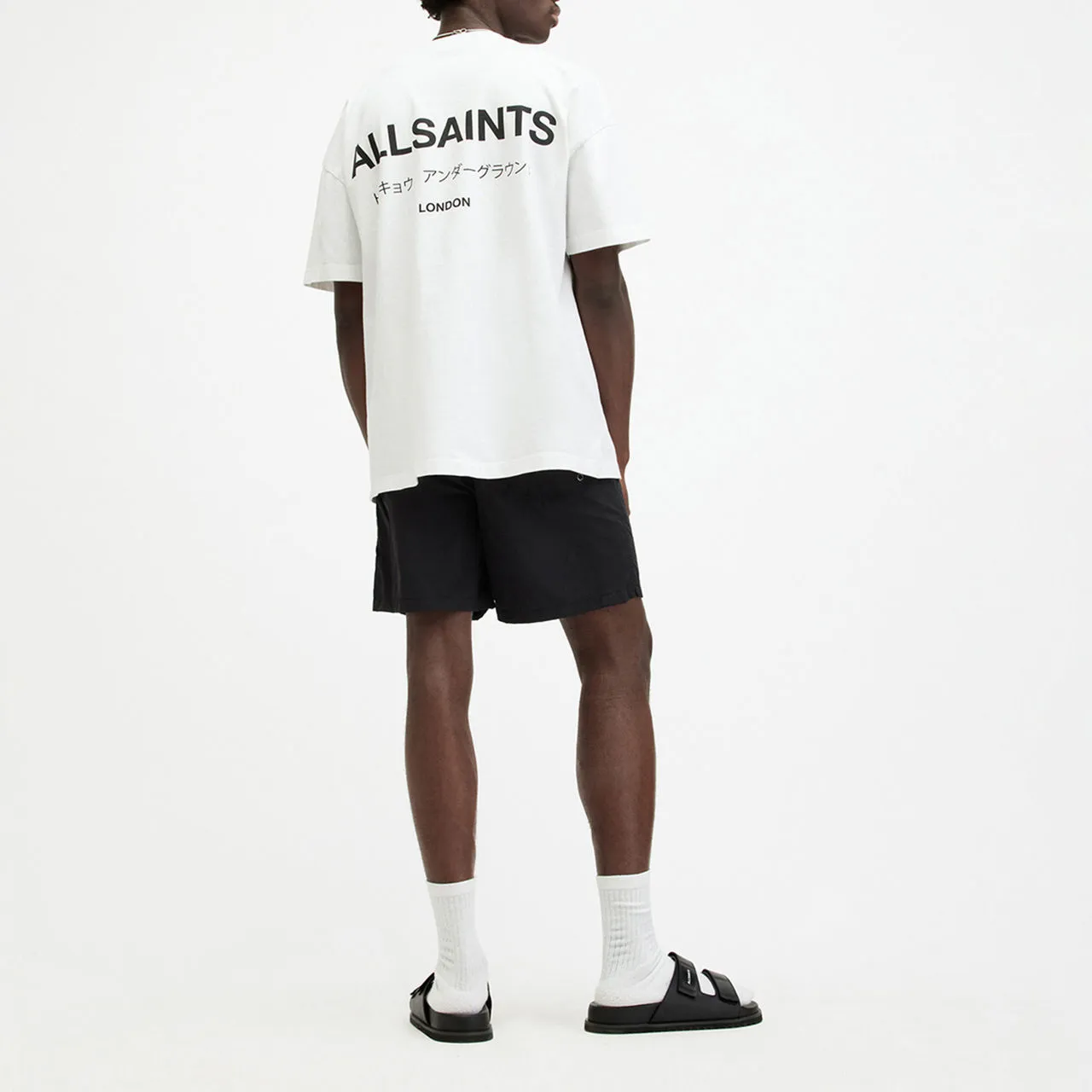 Black Underground Logo Swim Shorts by ALLSAINTS