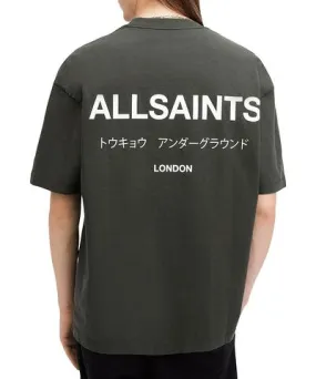 Allsaints Underground Organic Logo Tee Graphic Cotton