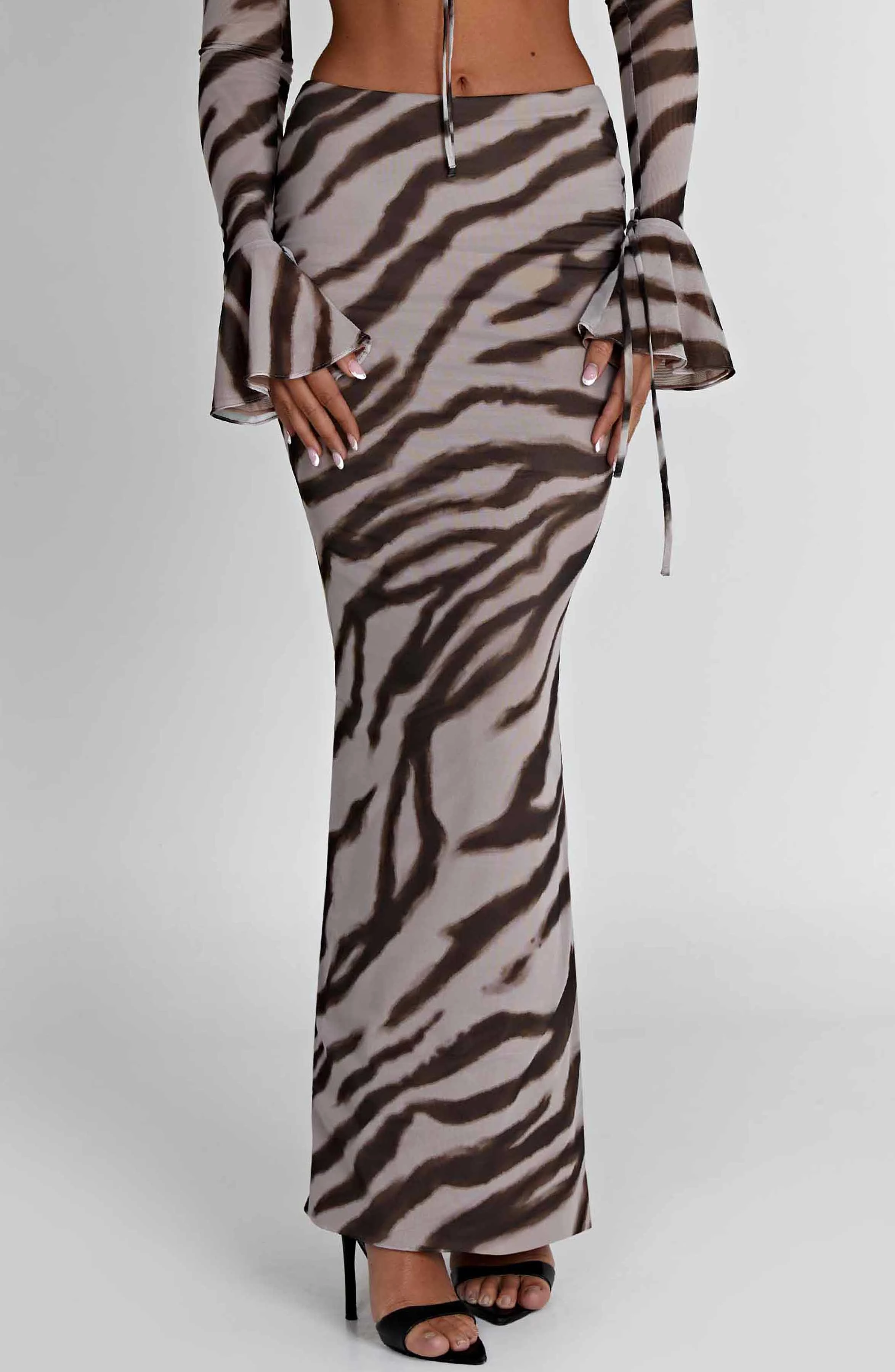 Astrid Zebra Print Maxi Skirt