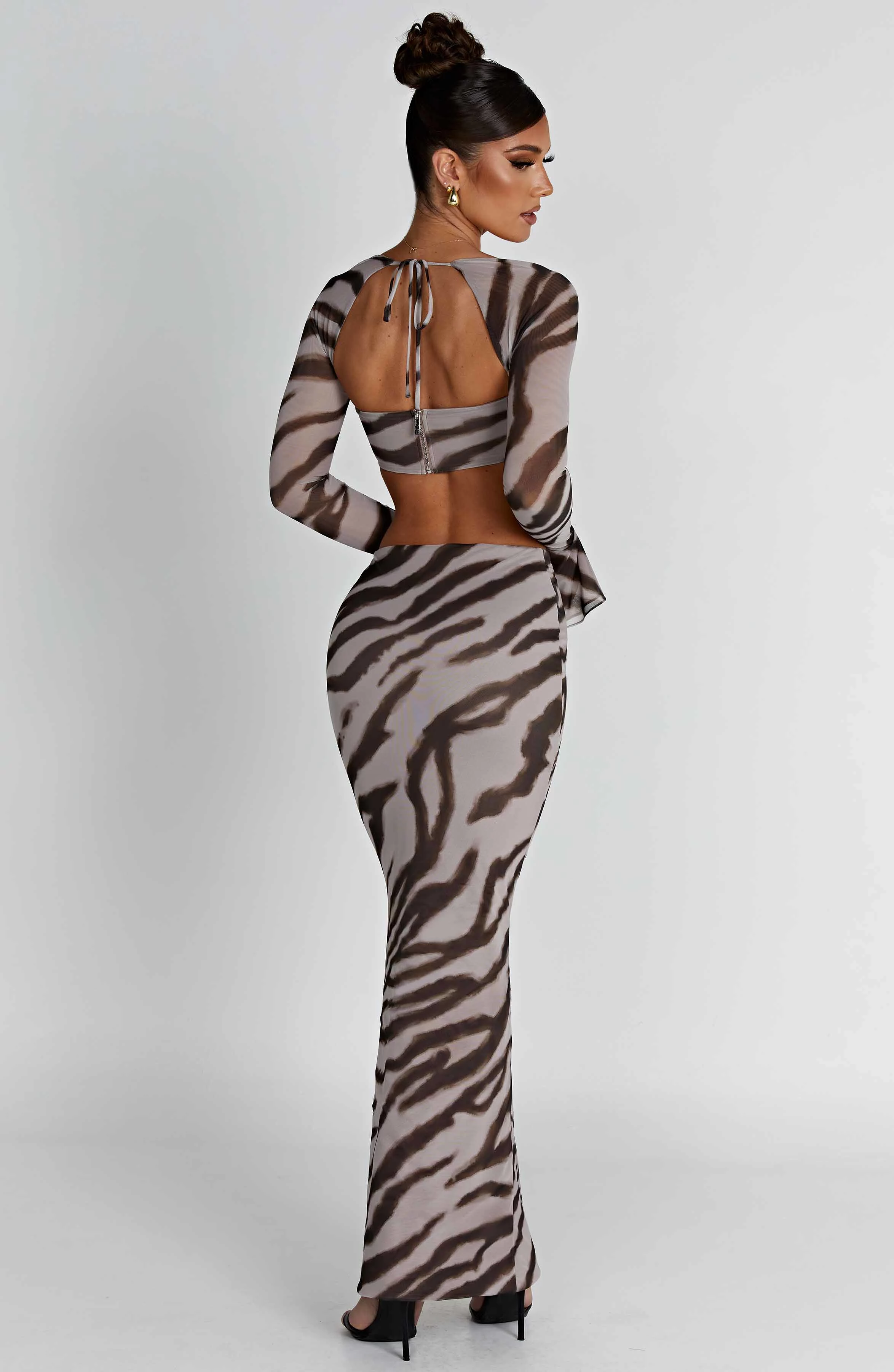 Astrid Zebra Print Maxi Skirt