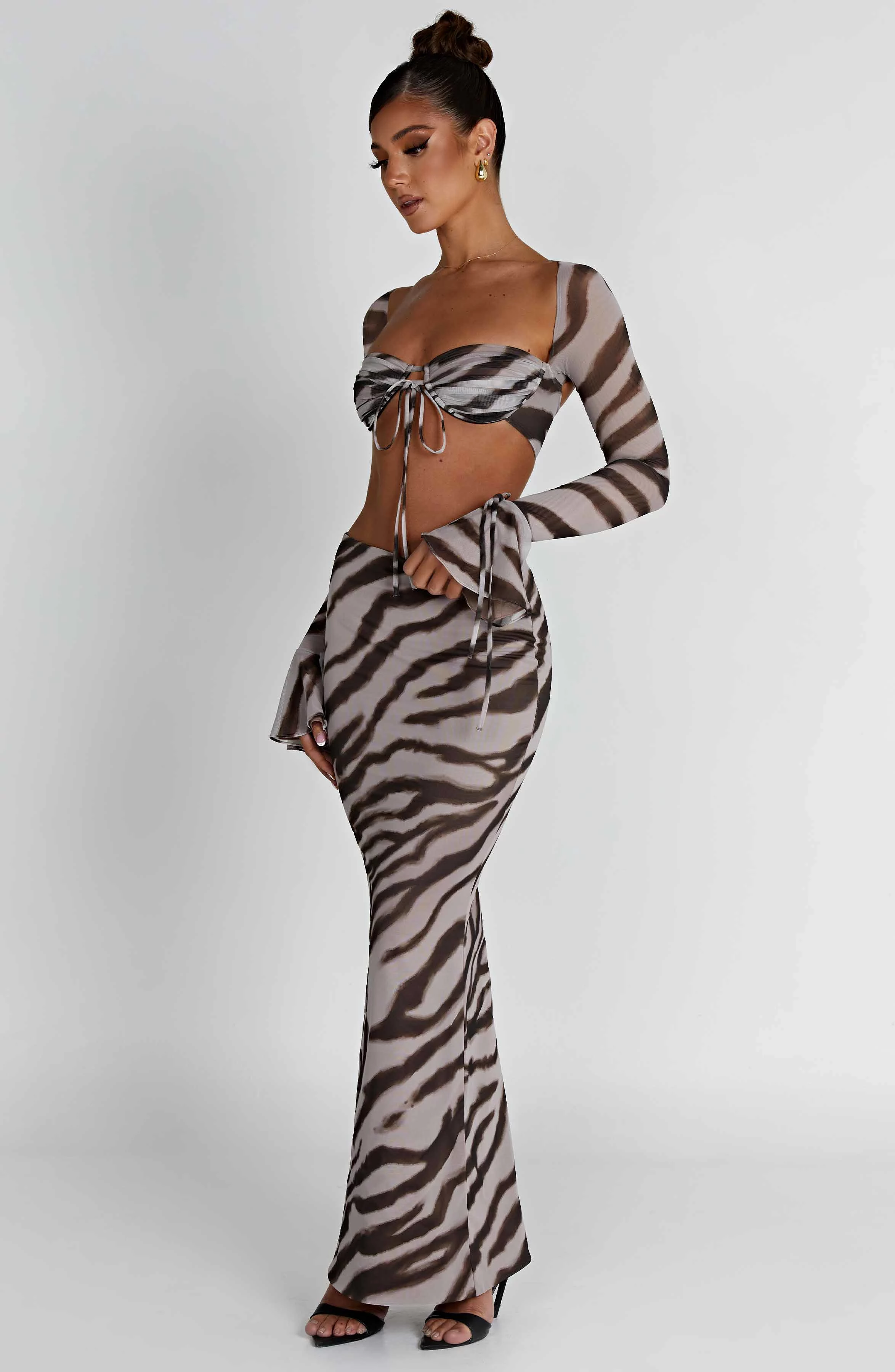 Astrid Zebra Print Maxi Skirt