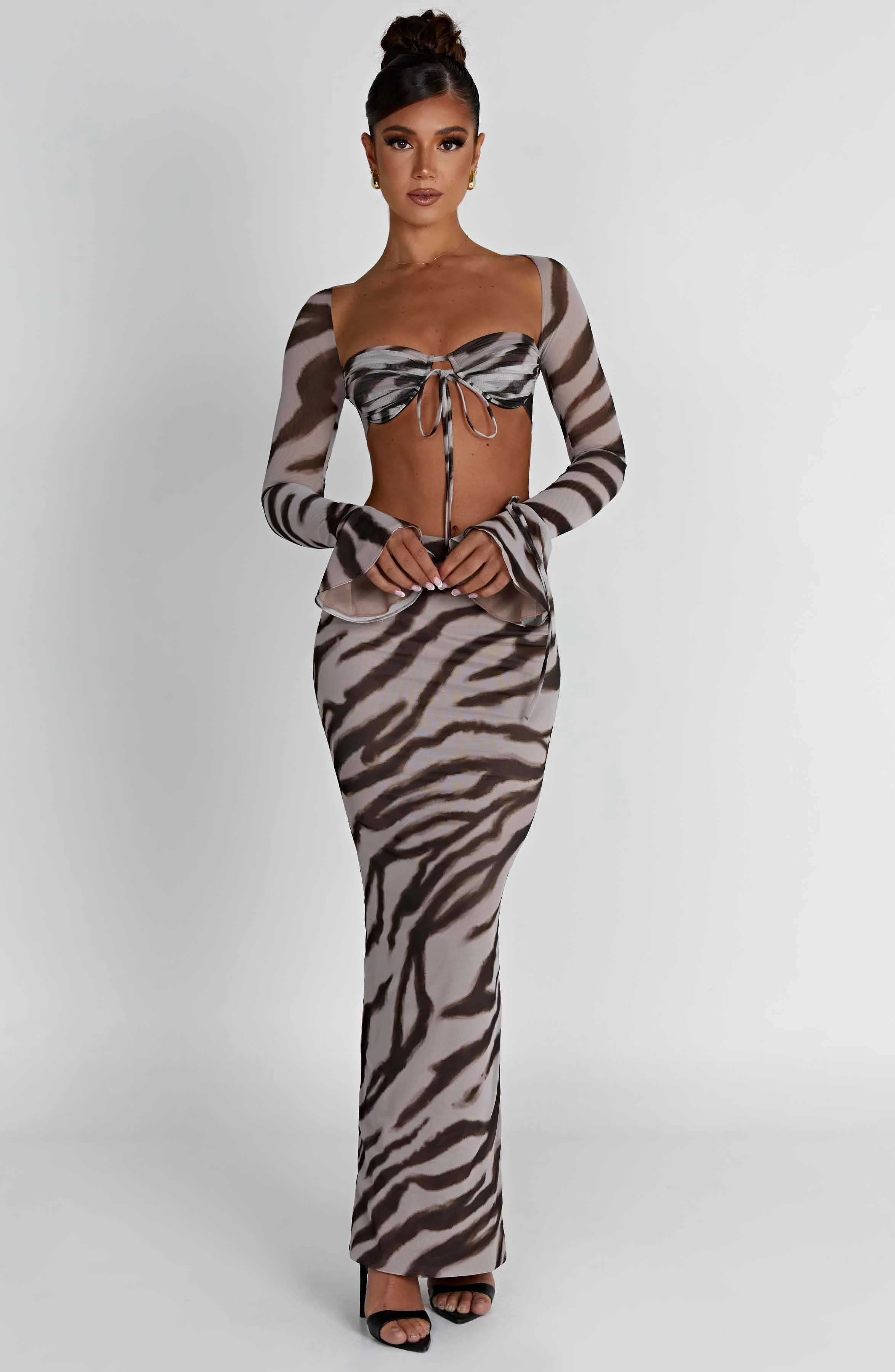 Astrid Zebra Print Maxi Skirt