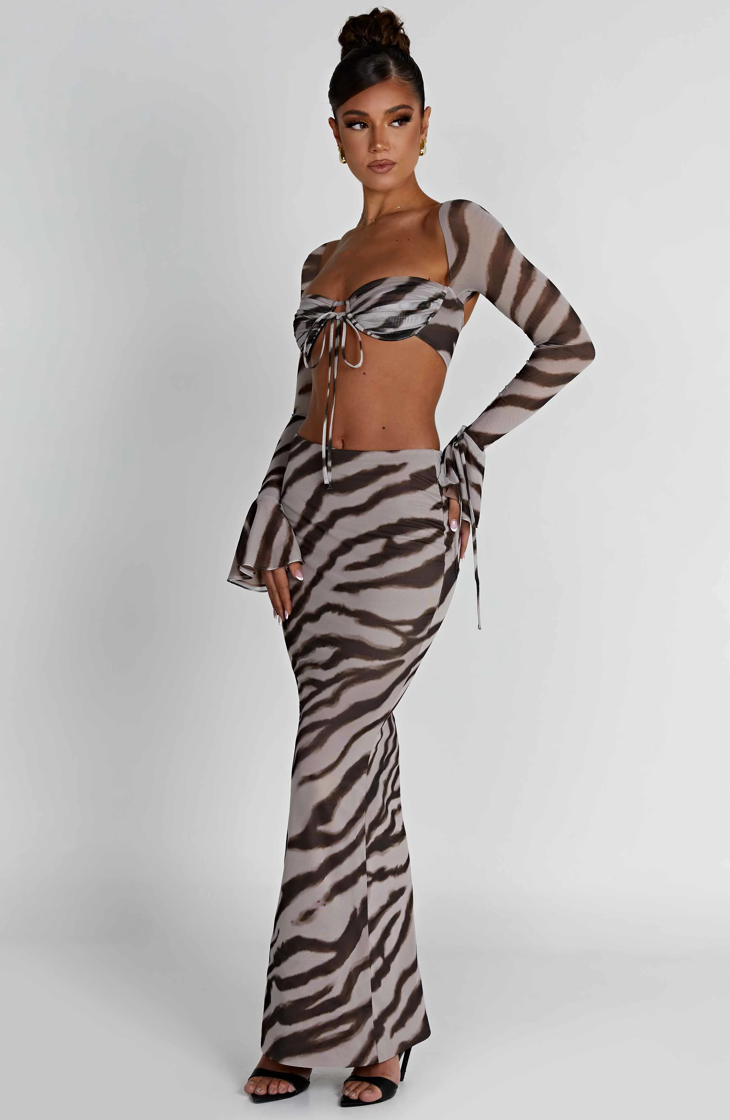 Astrid Zebra Print Maxi Skirt