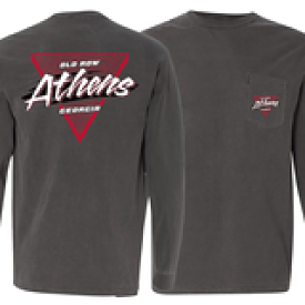 Athens, Georgia Triangle Retro 2.0 Long Sleeve Pocket Shirt