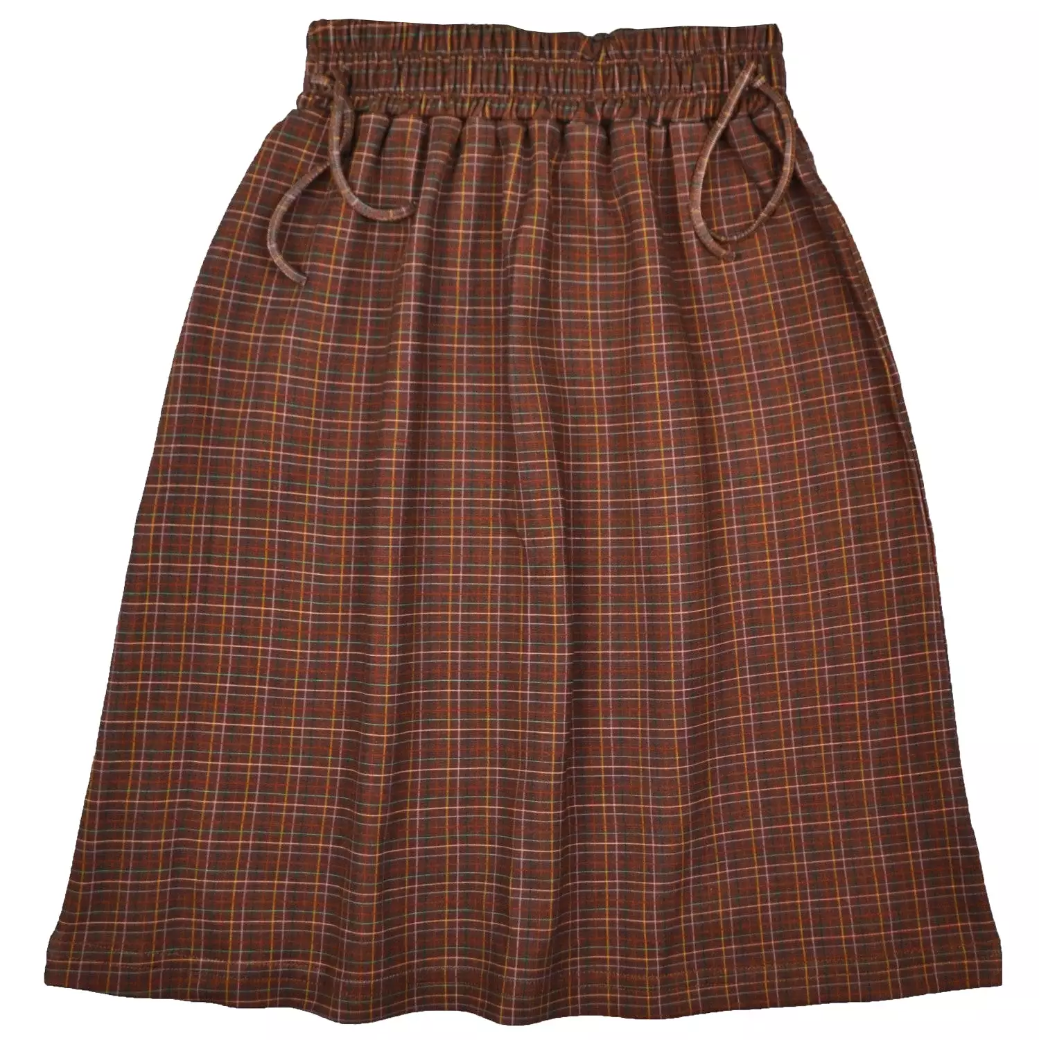 Baba Kidswear Brown Check Chaga Skirt - Shop now