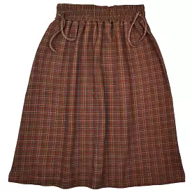 Baba Kidswear Brown Check Chaga Skirt - Shop now