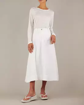 Barossa White Linen Skirt