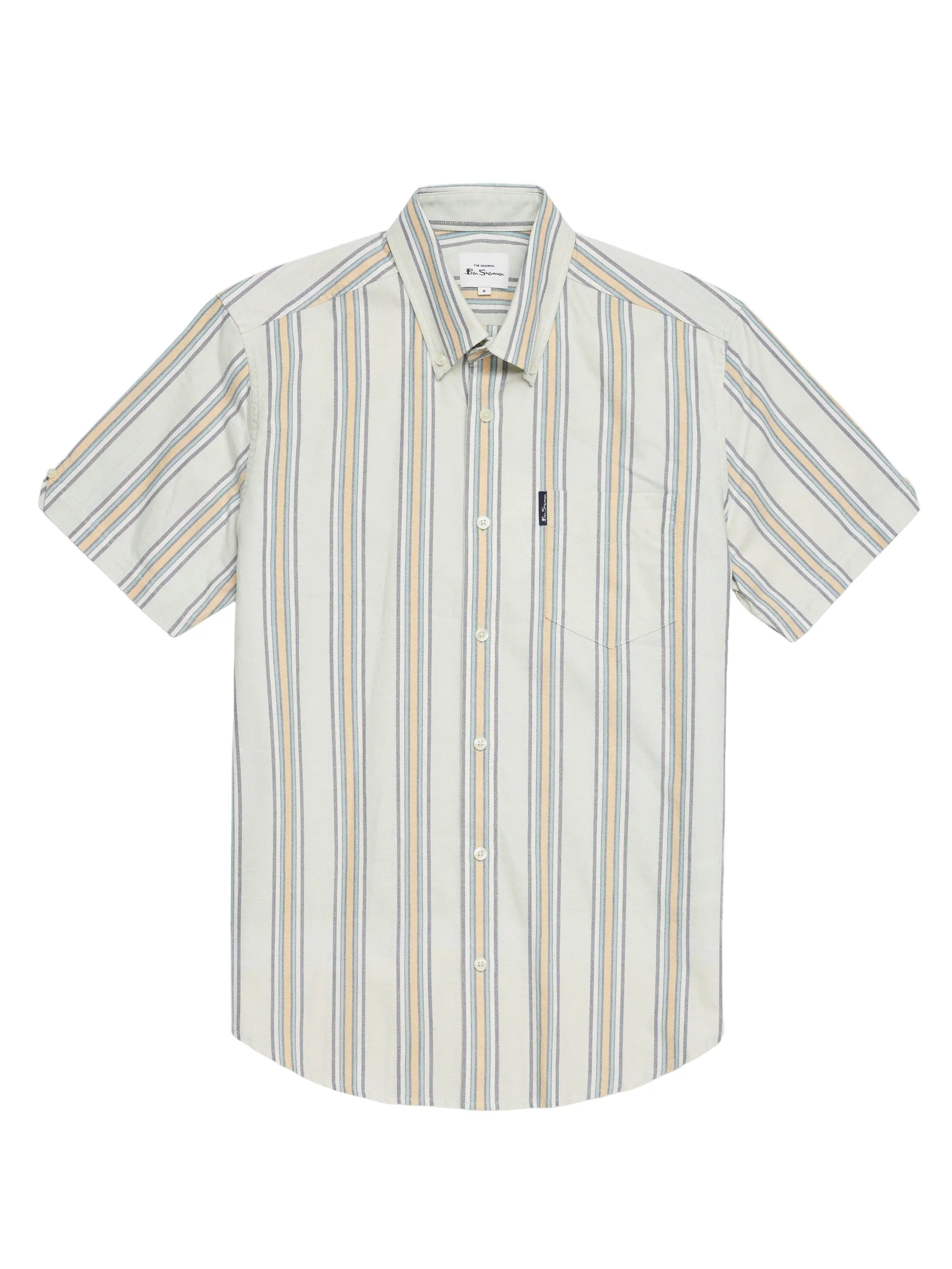 Ben Sherman Men's Block Stripe Oxford Shirt - Short Sleeve