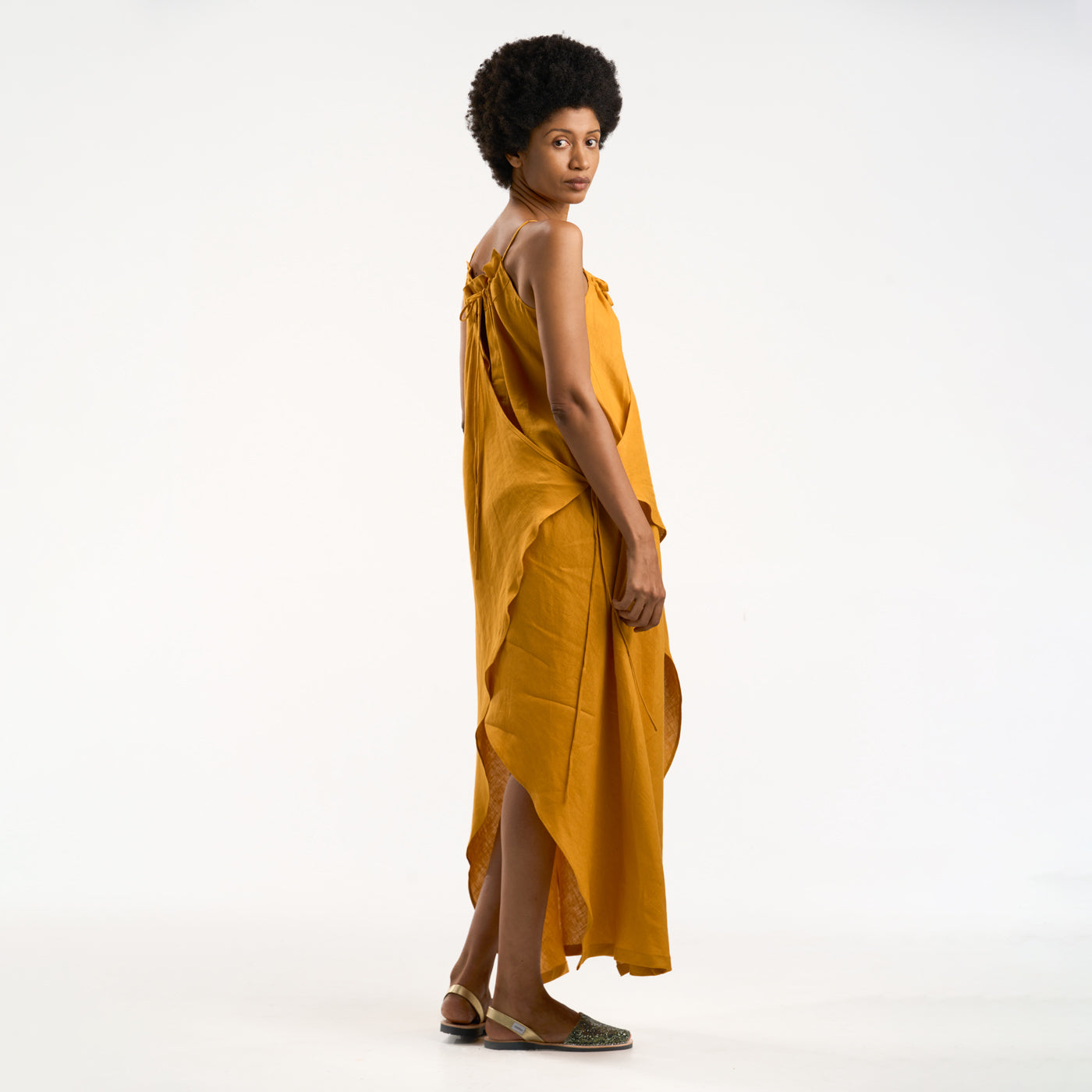 Bequia Ochre Dress for Women - Shop Now