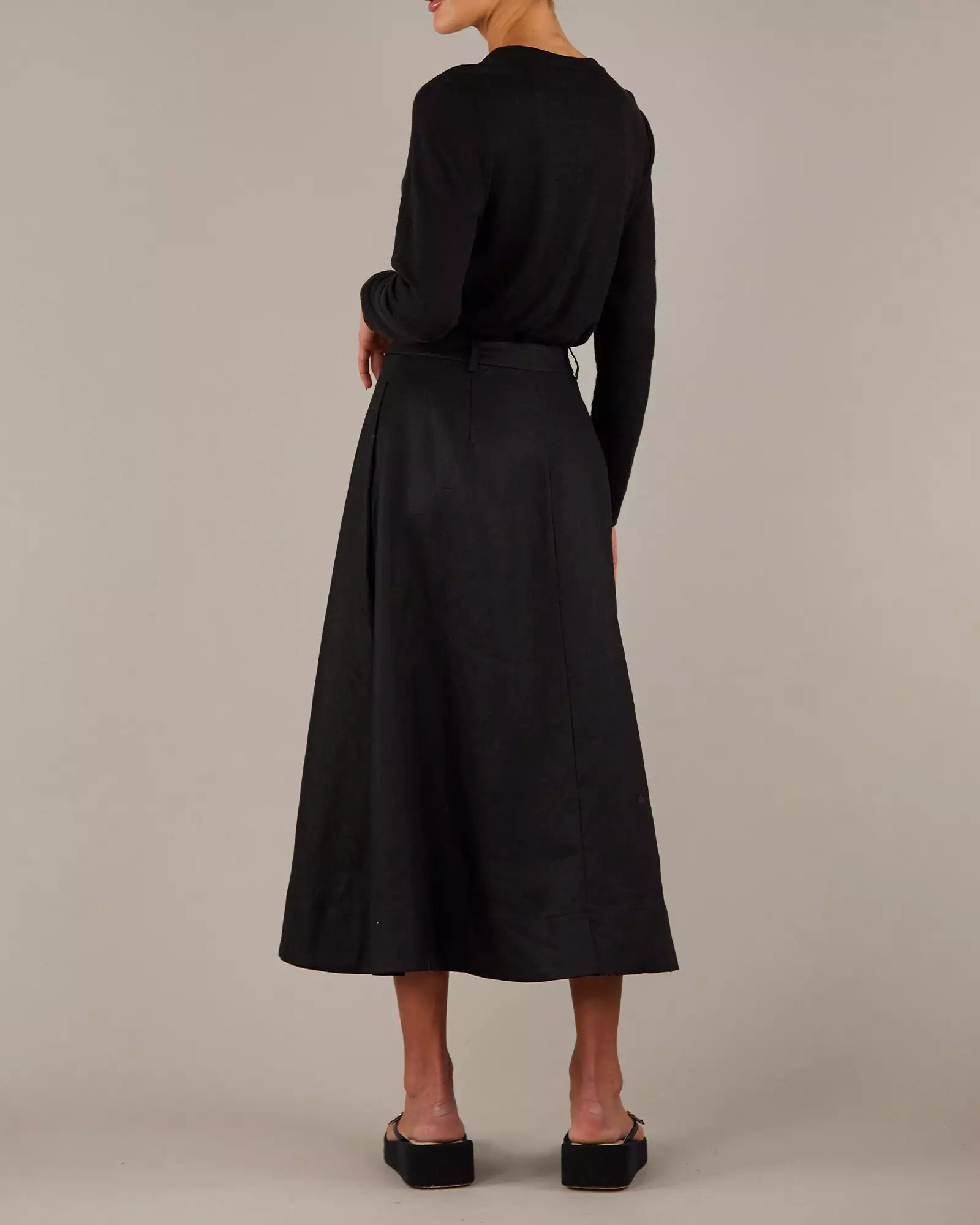 Black Barossa Linen Skirt : Google SEO