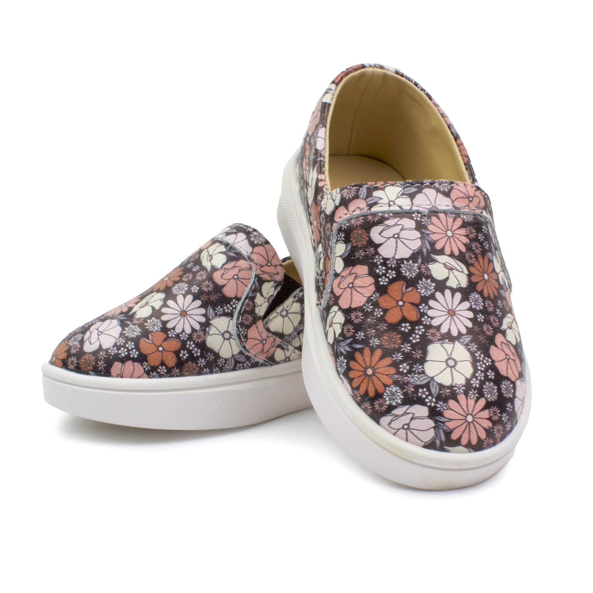 Black Floral Slip On Sneaker