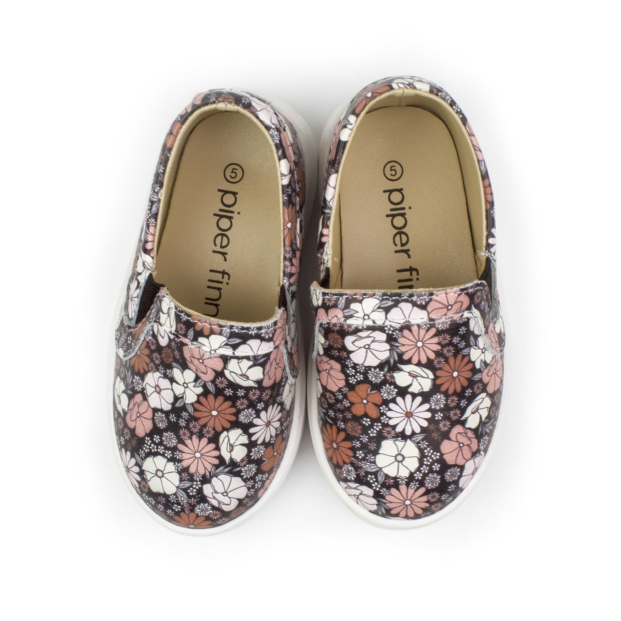 Black Floral Slip On Sneaker