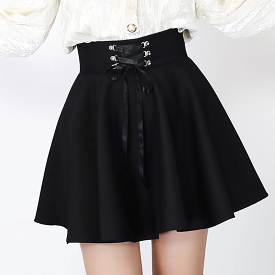 Black Lace-up Skirt - AD12624: Buy Online Now.