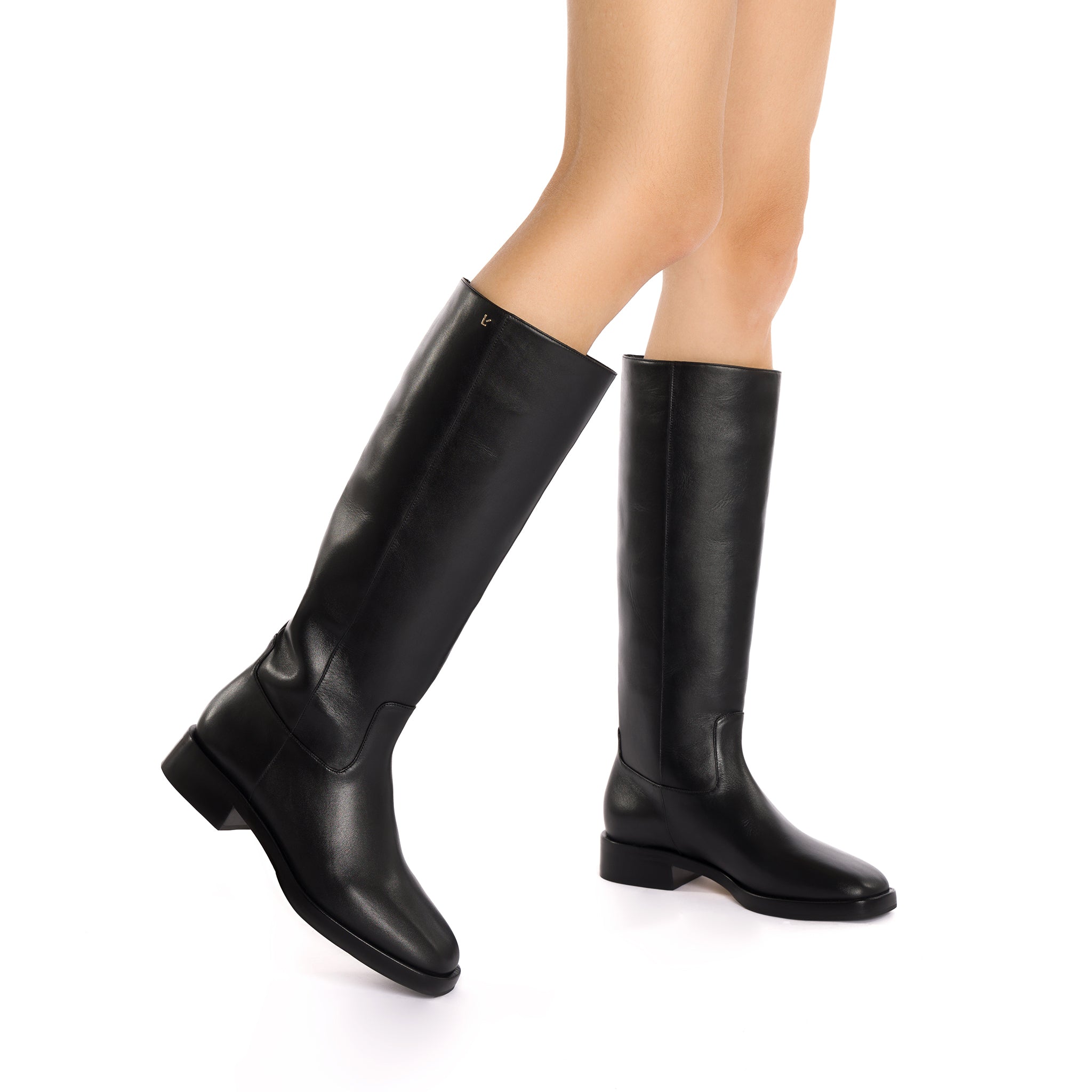 Black Leather Anne Boot