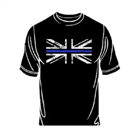 Blue Line Union Flag T-shirt