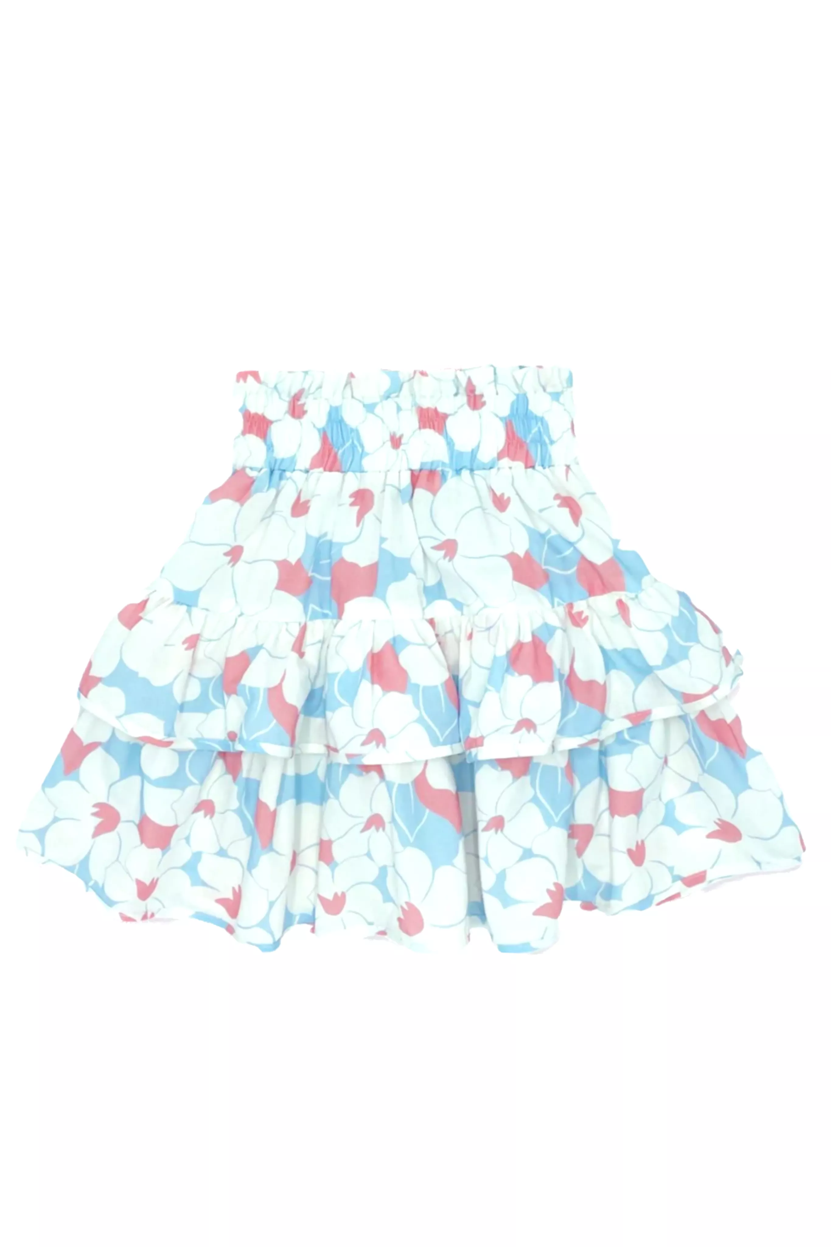 blue retro tropical skirt