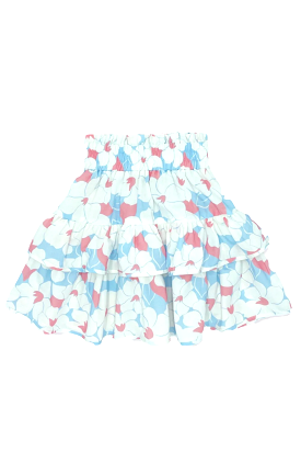 blue retro tropical skirt