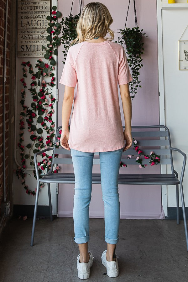 Blush striped seascape t-shirt