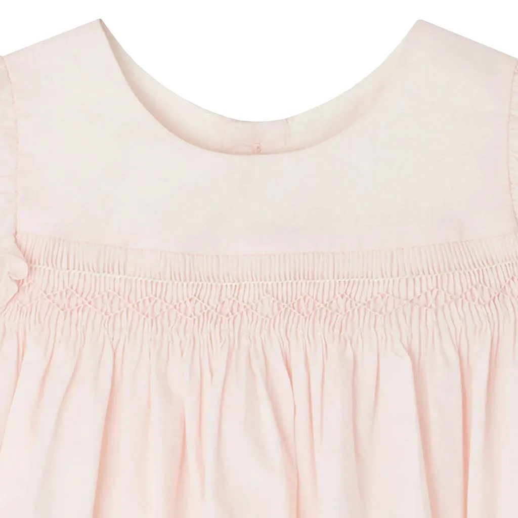 Bonpoint baby clothing dress in petal pink.