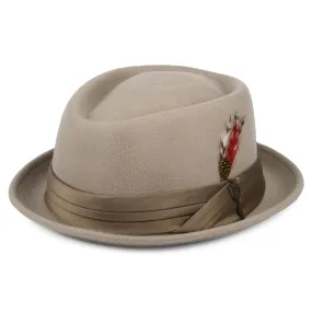 Brixton Stout Pork Pie Hat - Sand Band - Sand Hat.